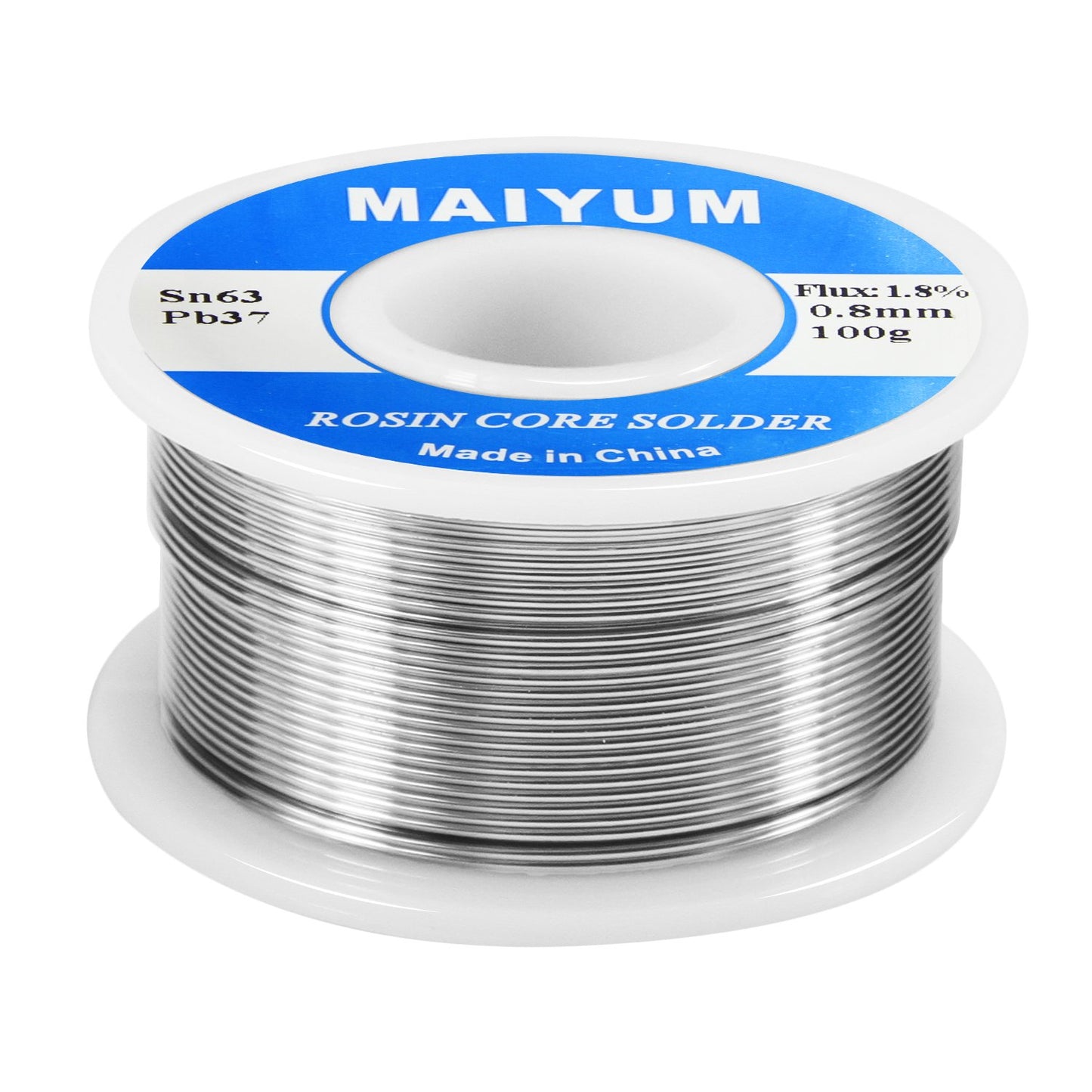 63-37 Tin Lead Rosin Core Solder Wire for Electrical Soldering (0.8mm 50g)