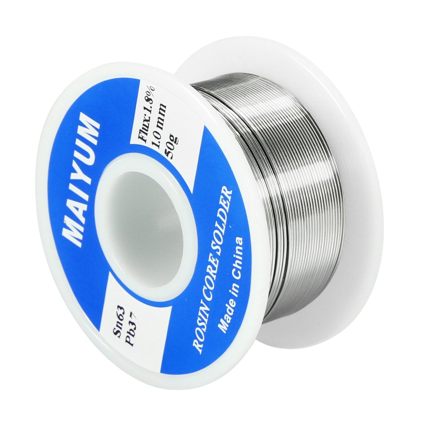 63-37 Tin Lead Rosin Core Solder Wire for Electrical Soldering (0.8mm 50g)