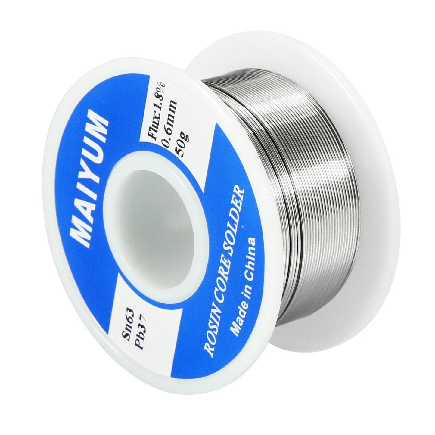 63-37 Tin Lead Rosin Core Solder Wire for Electrical Soldering (0.8mm 50g)