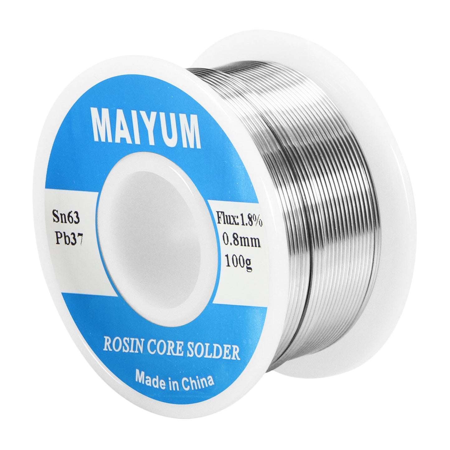 63-37 Tin Lead Rosin Core Solder Wire for Electrical Soldering (0.8mm 50g)