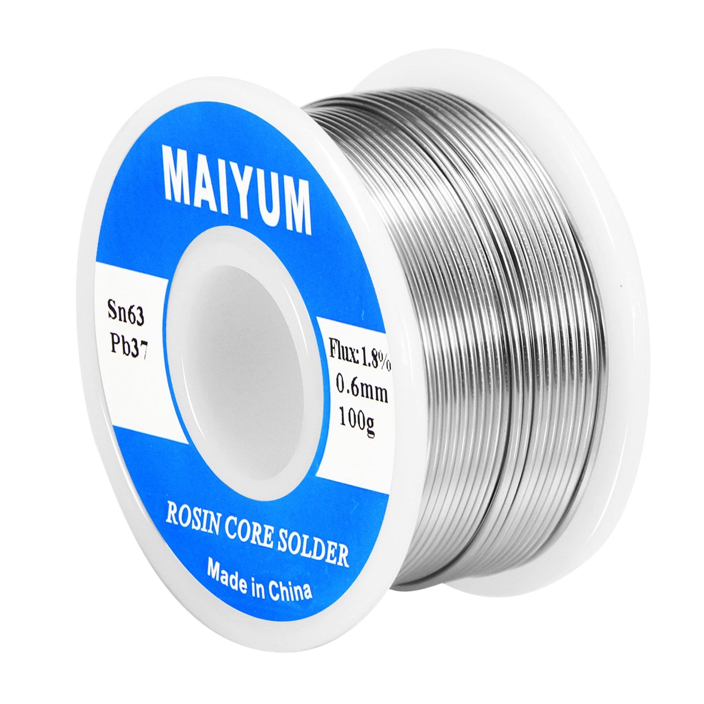 63-37 Tin Lead Rosin Core Solder Wire for Electrical Soldering (0.8mm 50g)