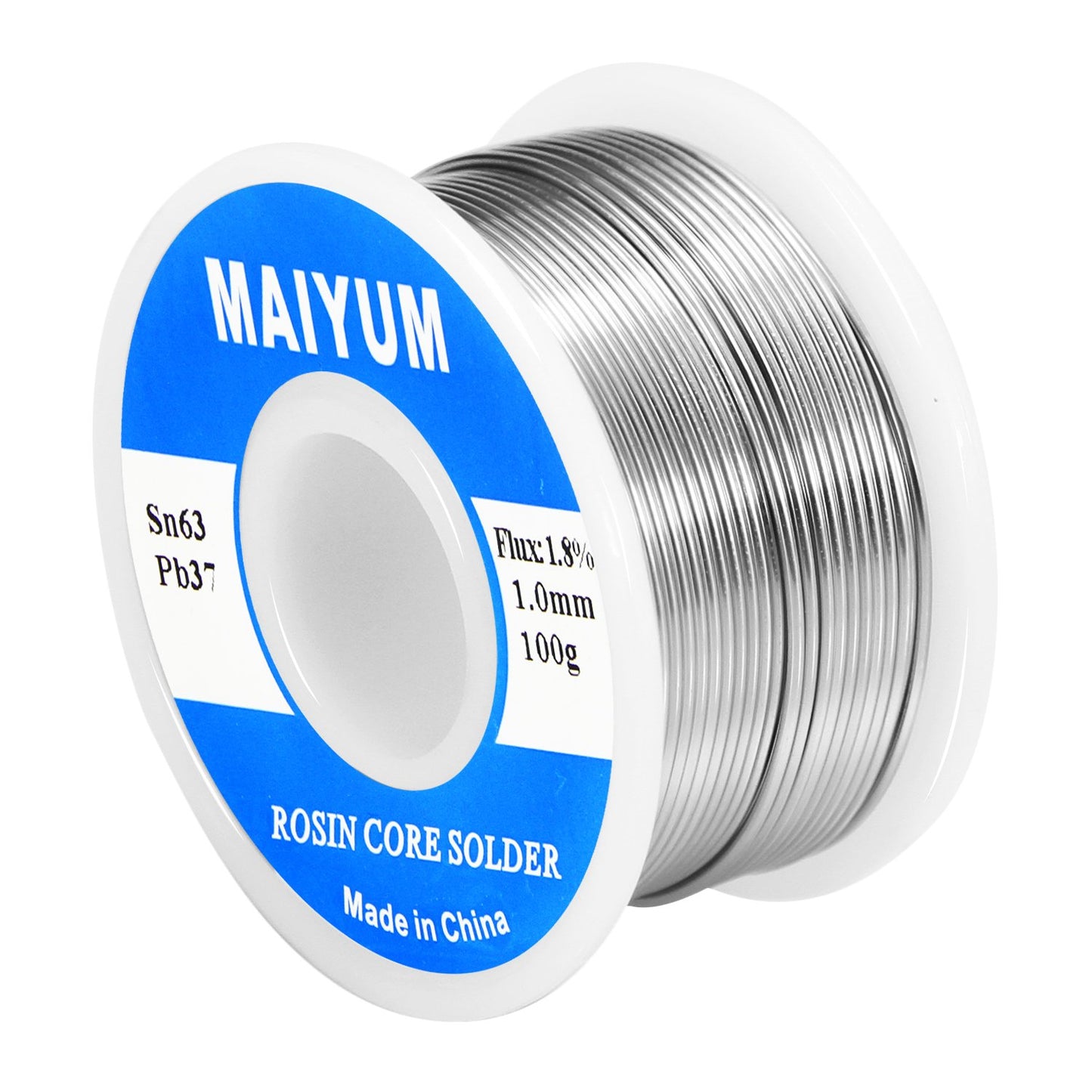63-37 Tin Lead Rosin Core Solder Wire for Electrical Soldering (0.8mm 50g)