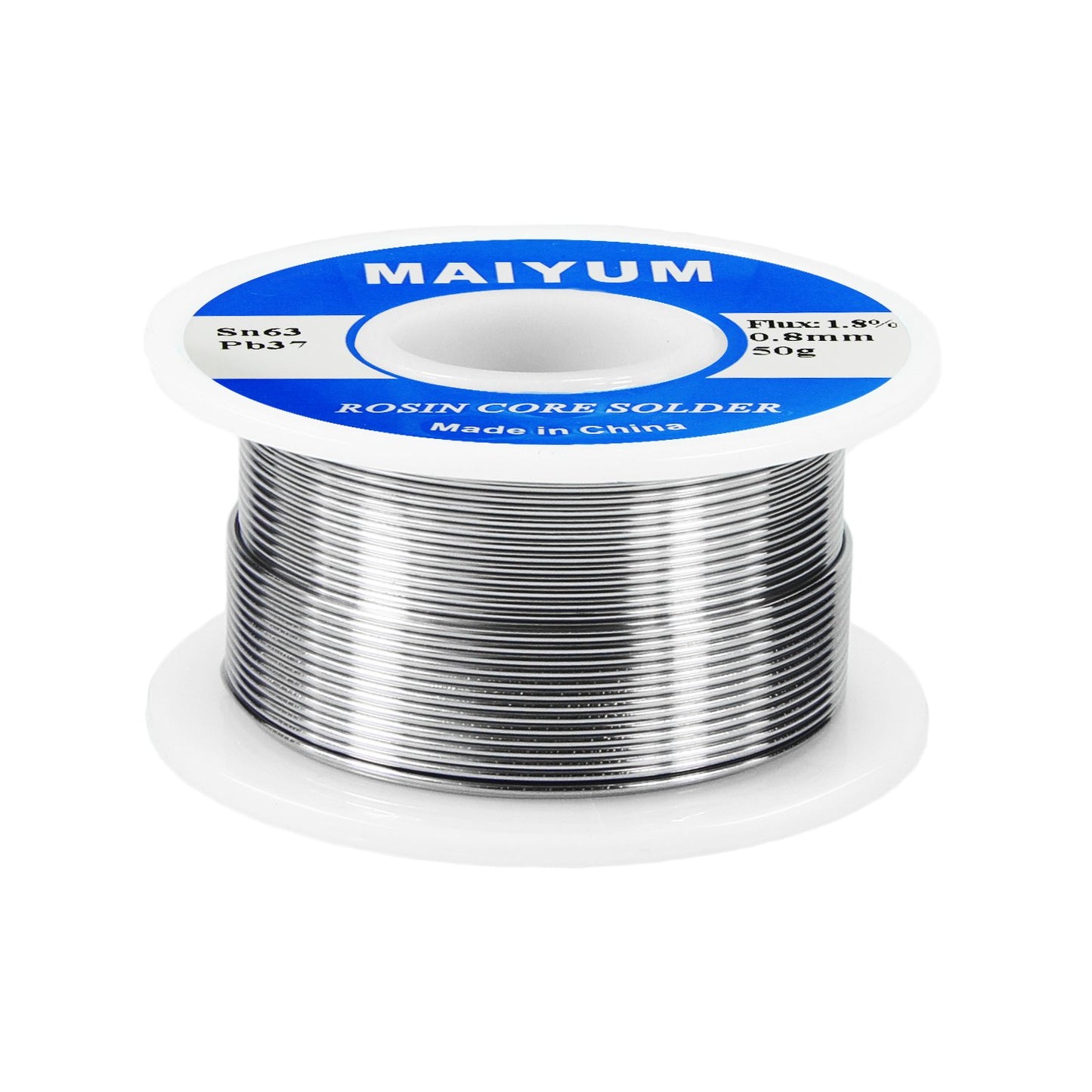 63-37 Tin Lead Rosin Core Solder Wire for Electrical Soldering (0.8mm 50g)
